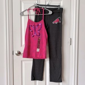 Girls Butterfly Top and Old Navy Cheer Pants NWT